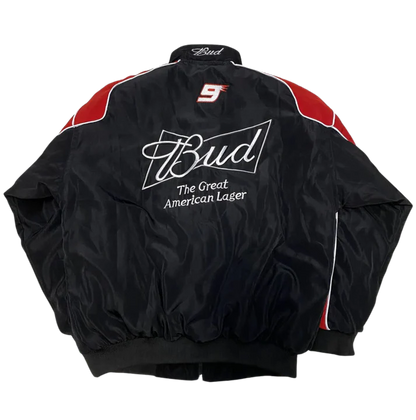 Giacca Racing Budweiser Nera – Vintage NASCAR Edition